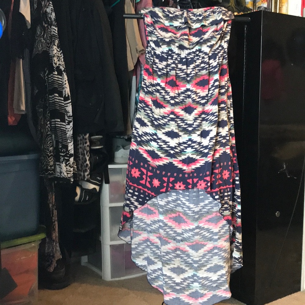 Strapless high low dress XL